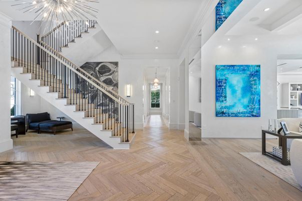 Interior, Pendant Lights, Recessed Lighting, Wood Texture Flooring