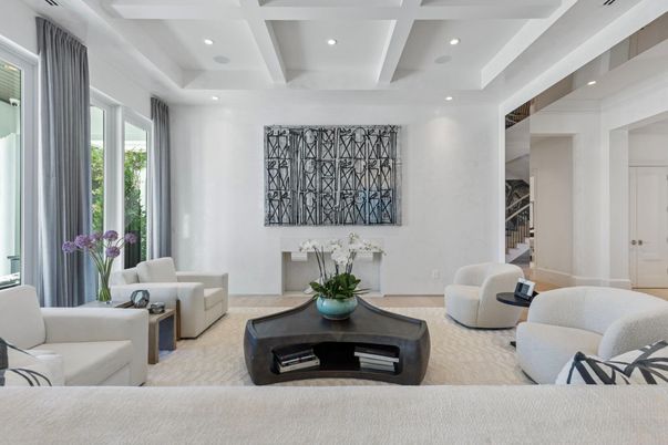 Interior, Living room, Recessed Lighting