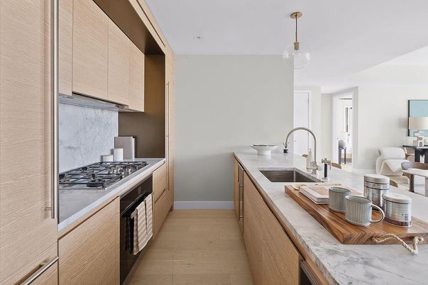 Interior, Kitchen, Pendant Lights, Wood Texture Flooring