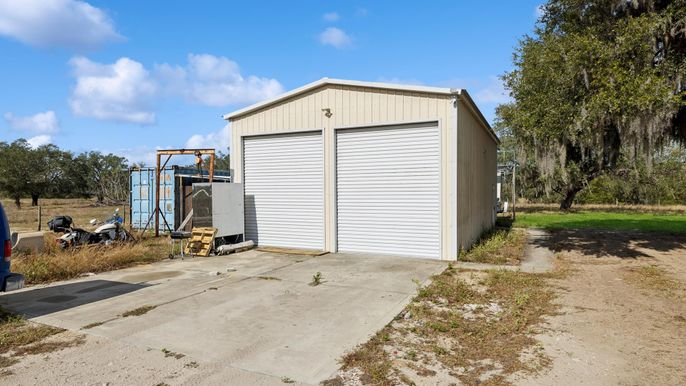 Backyard, Detached Garage, Exterior