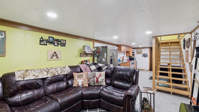 Interior, Living room, Recessed Lighting
