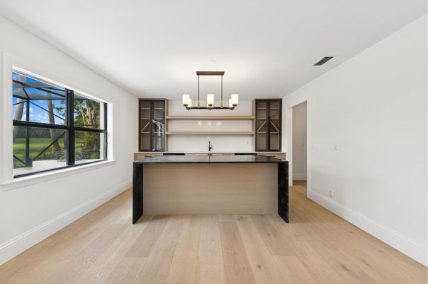Chandelier, Interior, Kitchen, Wood Texture Flooring