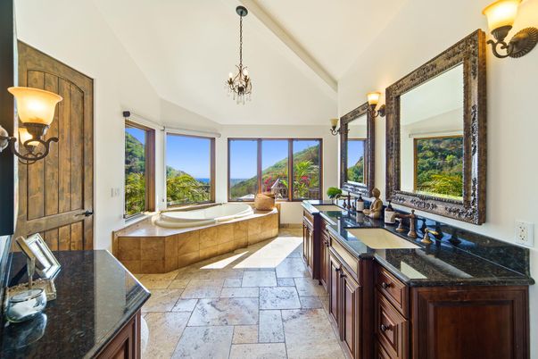 Bathroom, Chandelier, Dual Sink Vanities, Interior