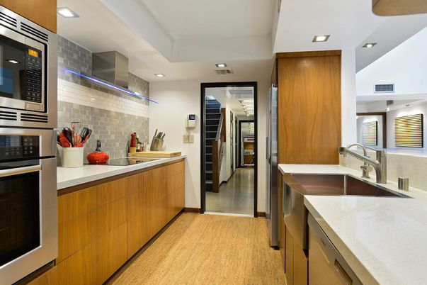 Interior, Kitchen, Recessed Lighting, Stainless Steel Appliances