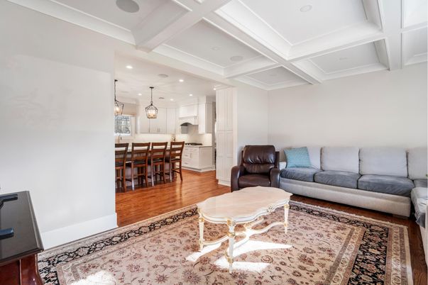 Interior, Kitchen, Living room, Pendant Lights, Recessed Lighting, Wood Texture Flooring
