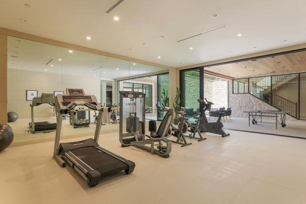 Fitness Equipment, Gym, Interior, Recessed Lighting