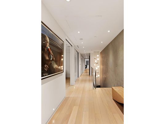 Interior, Recessed Lighting, Wood Texture Flooring, Wooden Walls