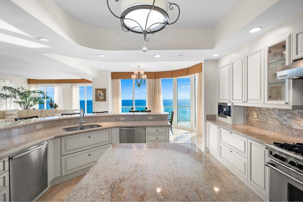 Interior, Kitchen, Recessed Lighting, Stainless Steel Appliances, Water