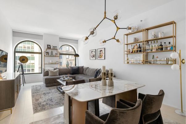 Dining room, Interior, Living room, Pendant Lights