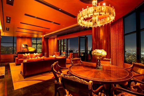 Chandelier, Dining room, Interior, Living room, Recessed Lighting, Wood Texture Flooring