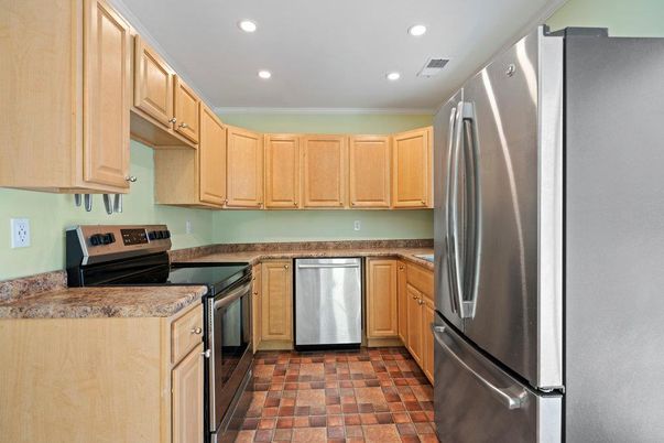Interior, Kitchen, Recessed Lighting, Stainless Steel Appliances