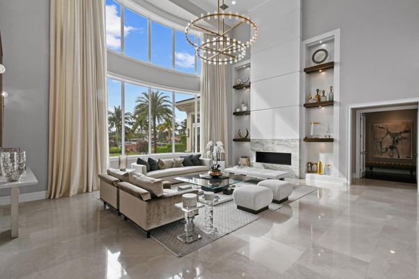 Fireplace, Interior, Living room, Pendant Lights