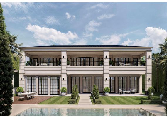 Exterior, Facade, Pool, Modern