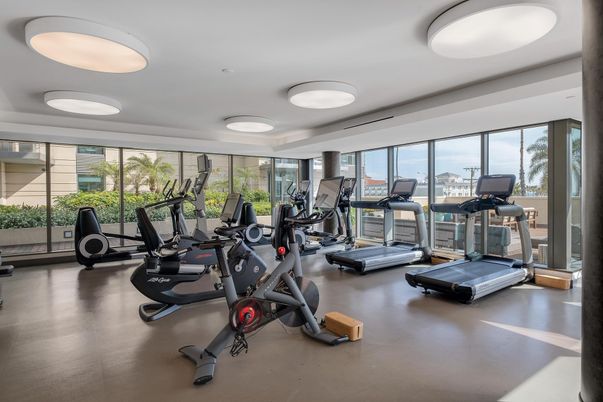 Fitness Equipment, Gym, Interior, Recessed Lighting
