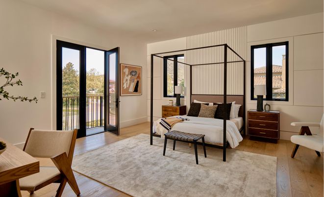 Bedroom, Interior, Wood Texture Flooring