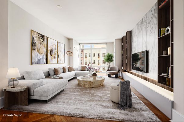 Fireplace, Interior, Living room, Marble Walls, Wood Texture Flooring