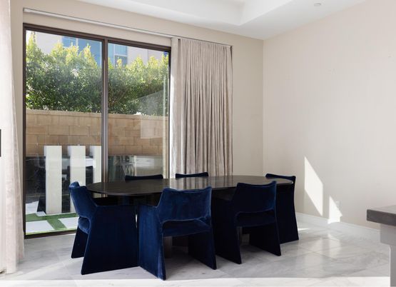 Dining room, Interior, Marble
