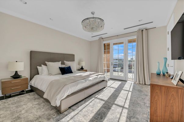 Bedroom, Chandelier, Interior