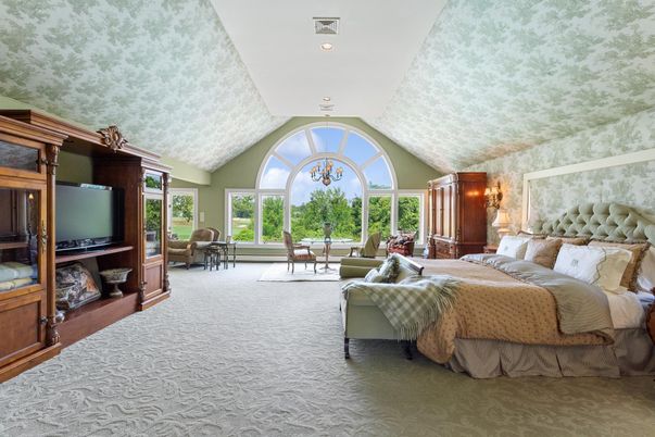 Bedroom, Chandelier, Interior, Recessed Lighting