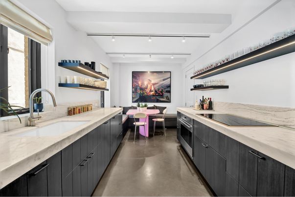 Dining room, Interior, Kitchen, Recessed Lighting