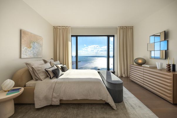 Bedroom, Interior, Water, Wood Texture Flooring
