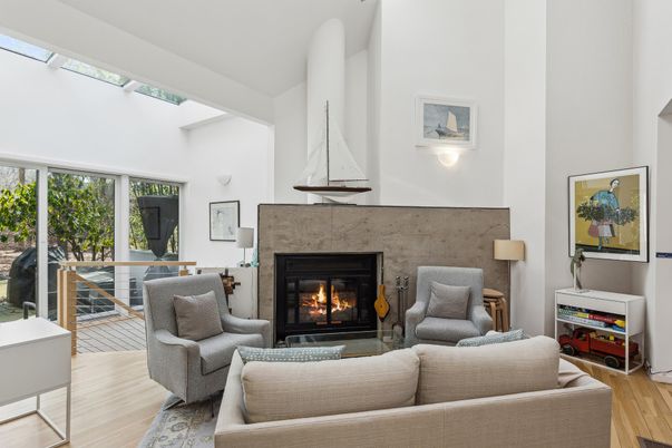 Fireplace, Interior, Living room, Wood Texture Flooring