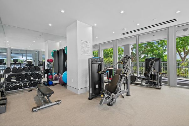 Fitness Equipment, Gym, Interior, Recessed Lighting