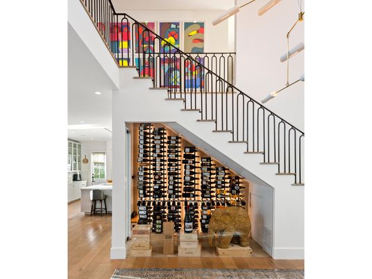Interior, Recessed Lighting, Wine Storage, Wood Texture Flooring