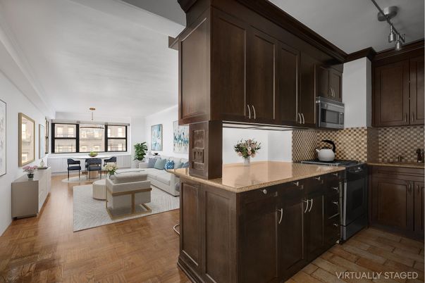 Dining room, Interior, Kitchen, Living room, Pendant Lights, Wood Texture Flooring
