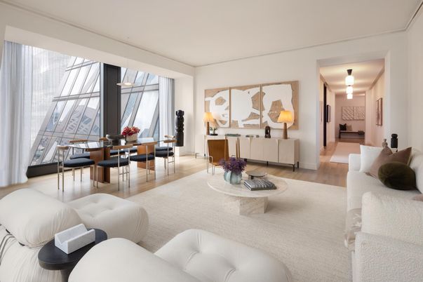 Dining room, Interior, Living room, Pendant Lights, Wood Texture Flooring