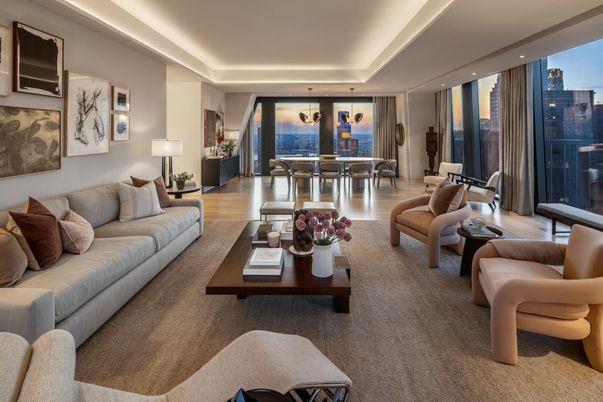 Chandelier, Dining room, Interior, Living room, Pendant Lights, Recessed Lighting, Wood Texture Flooring