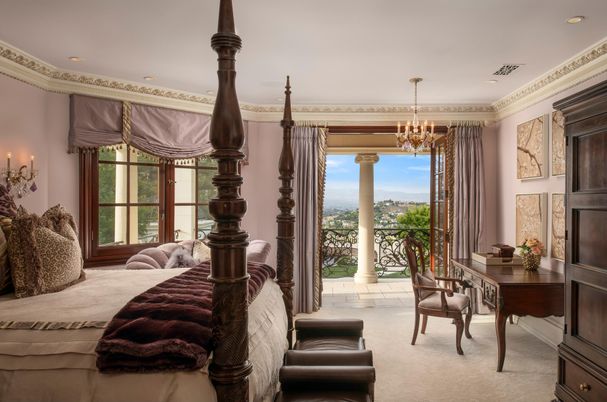 Bedroom, Chandelier, Home Office, Interior, Recessed Lighting