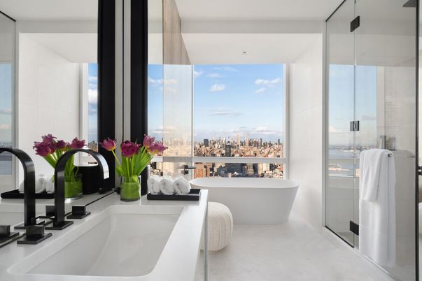 Bathroom, Free Standing Baths, Glass Shower, Interior
