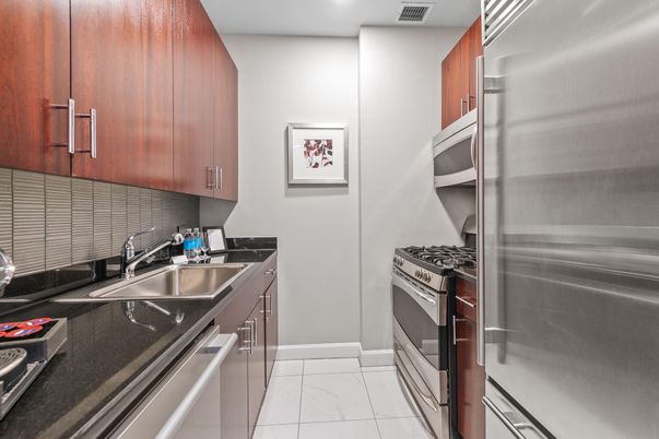 Interior, Kitchen, Marble, Recessed Lighting, Stainless Steel Appliances