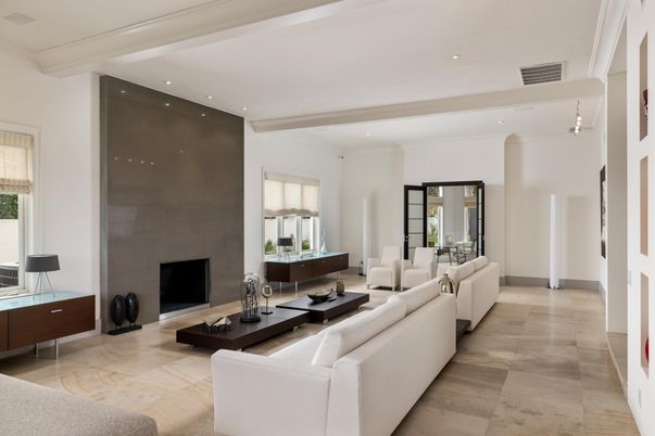 Fireplace, Interior, Living room, Pendant Lights, Recessed Lighting