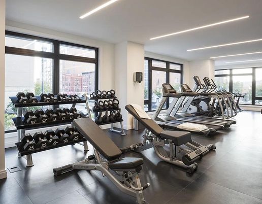 Fitness Equipment, Gym, Interior, Recessed Lighting