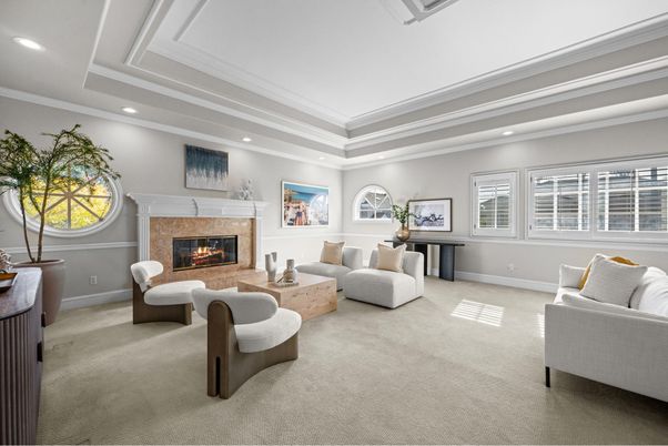 Fireplace, Interior, Living room, Recessed Lighting