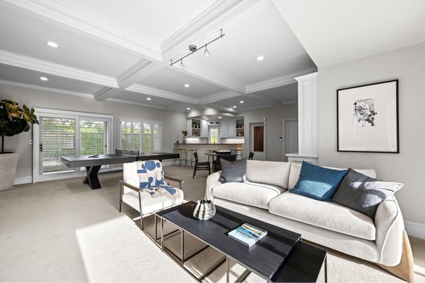 Dining room, Game Room, Interior, Living room, Recessed Lighting