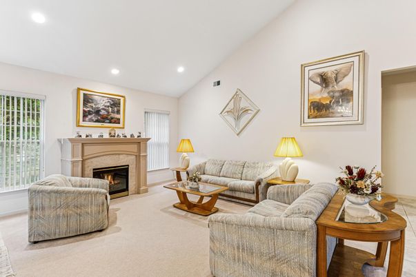 Fireplace, Interior, Living room, Recessed Lighting