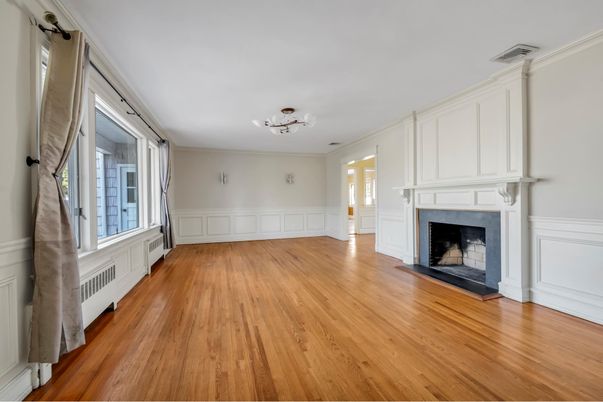 Empty room, Fireplace, Interior, Wood Texture Flooring