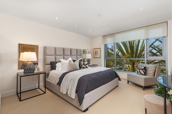 Bedroom, Interior, Recessed Lighting