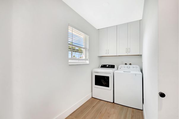 Interior, Washer, Wood Texture Flooring