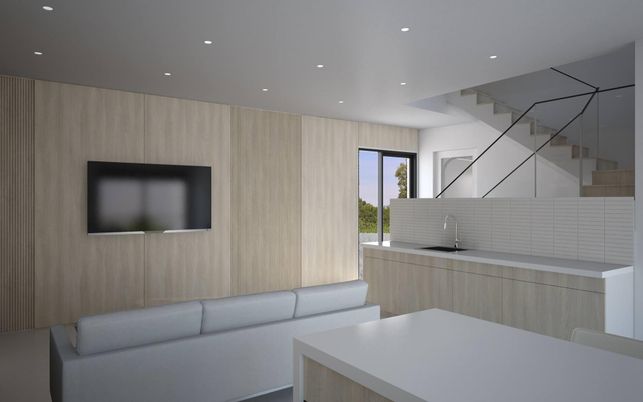 Interior, Living room, Recessed Lighting