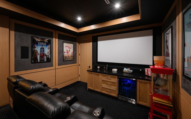Home Theatre Room, Interior, Projection Screen, Recessed Lighting, Theatre Room
