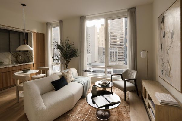 Interior, Living room, Pendant Lights, Wood Texture Flooring