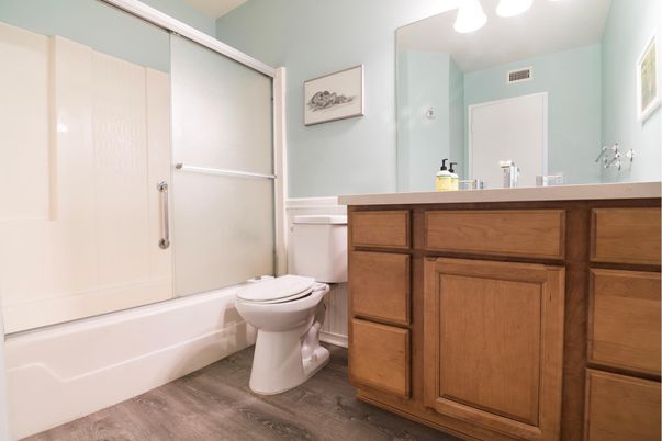 Bathroom, Interior, Wood Texture Flooring