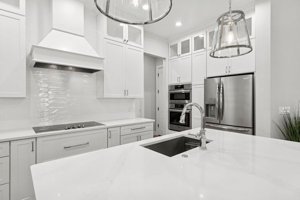 Interior, Kitchen, Pendant Lights, Recessed Lighting, Stainless Steel Appliances