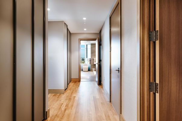 Interior, Recessed Lighting, Wood Texture Flooring