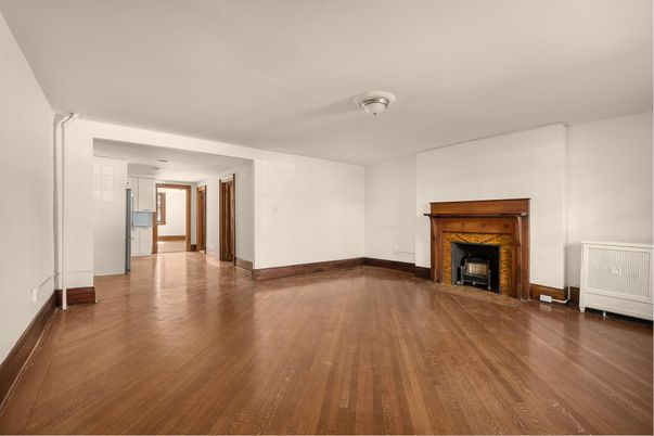 Empty room, Fireplace, Interior, Wood Texture Flooring