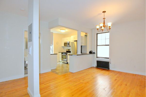 Chandelier, Interior, Kitchen, Stainless Steel Appliances, Wood Texture Flooring